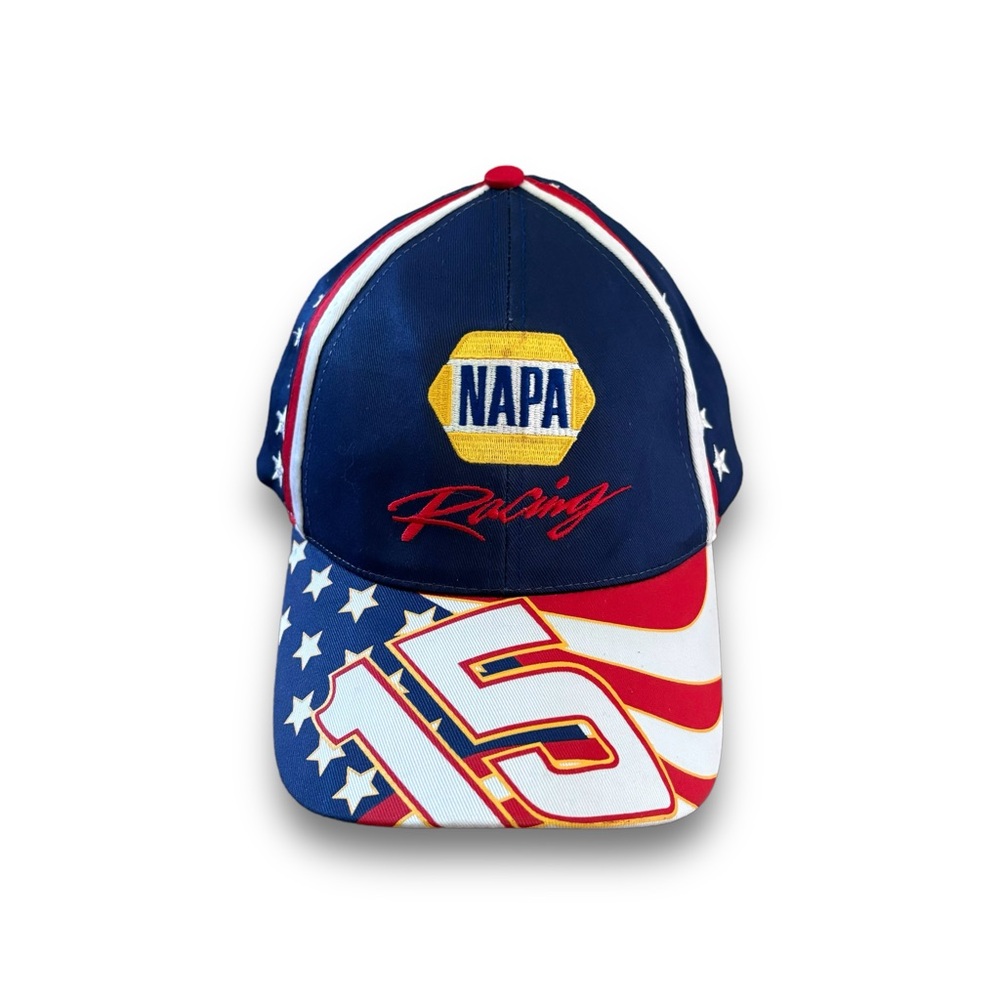 Vintage‎ Y2K Michael Waltrip #15 Napa Racing Hat USA AOP Adjustable Strap
